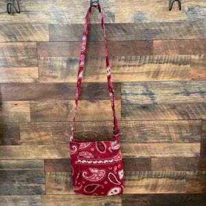 Vera Bradley red bandana print crossbody purse